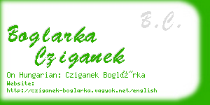 boglarka cziganek business card